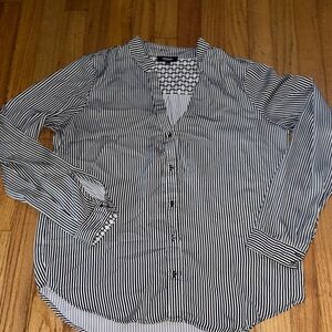 Premise Monochrome Striped Button-Down Shirt